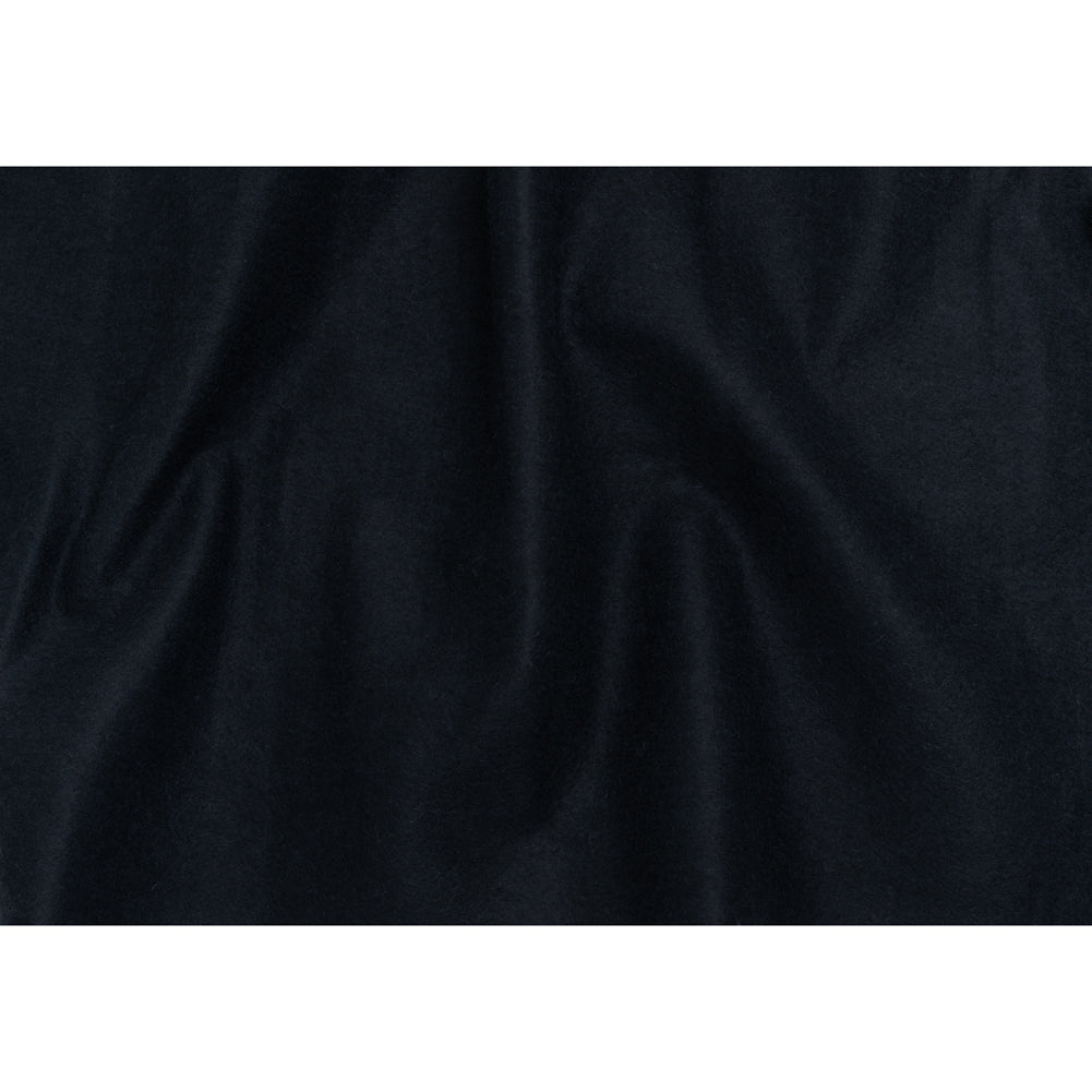 Undercollar Wool Felt with Pad Stitched Canvas Backing Made in Italy - Midnight Navy and Oatmeal - Deadstock Undercollar Wool Felt with Pad Stitched Canvas Backing Made in Italy - Midnight Navy and Oatmeal - Deadstock