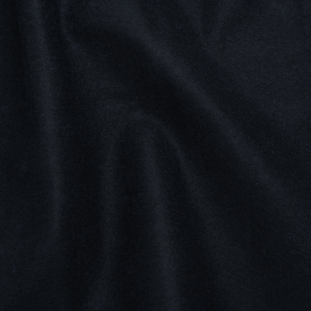 Undercollar Wool Felt with Pad Stitched Canvas Backing Made in Italy - Midnight Navy and Oatmeal - Deadstock Undercollar Wool Felt with Pad Stitched Canvas Backing Made in Italy - Midnight Navy and Oatmeal - Deadstock