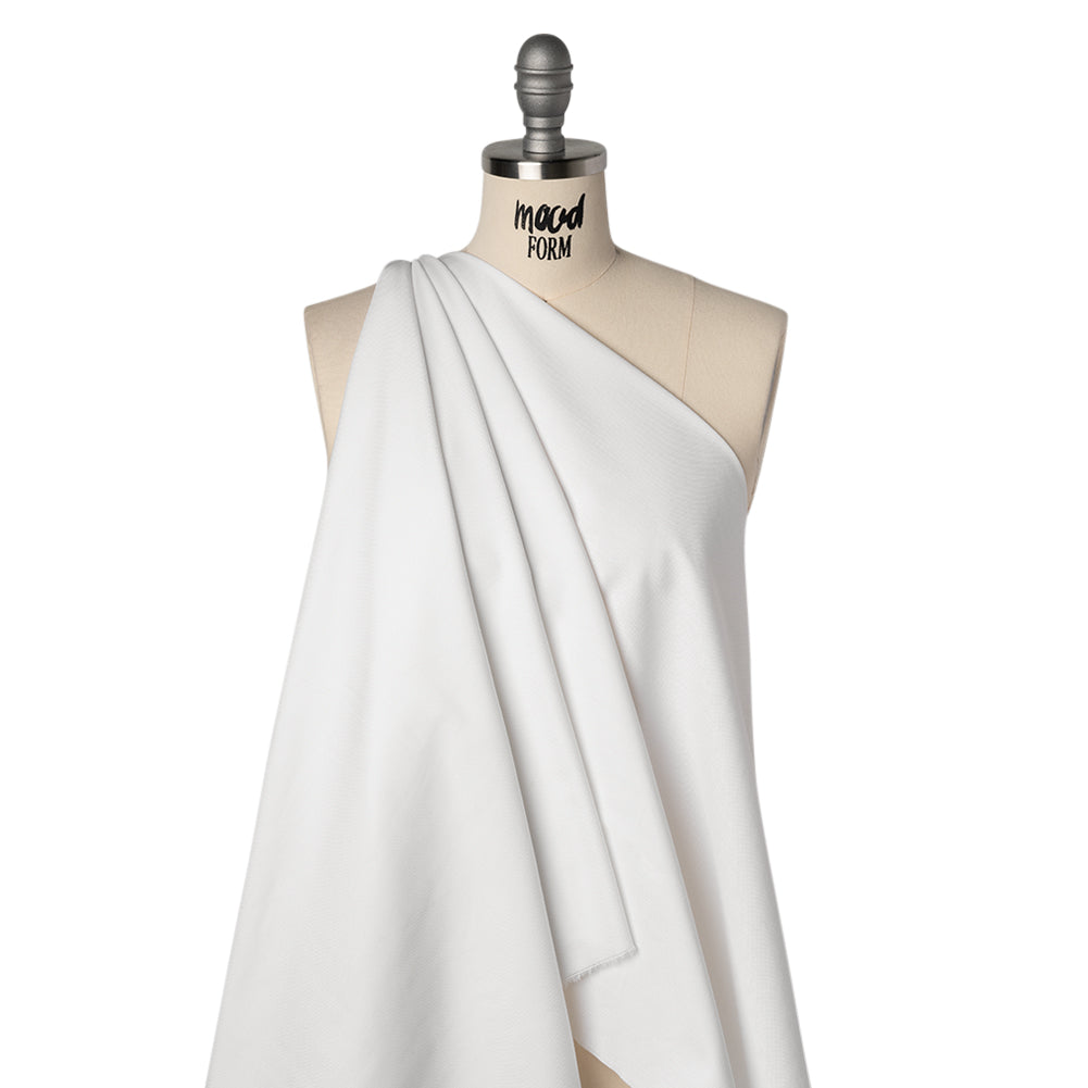 Cotton Oxford Shirting - Soft White - Deadstock Drape Cotton Oxford Shirting - Soft White - Deadstock Drape