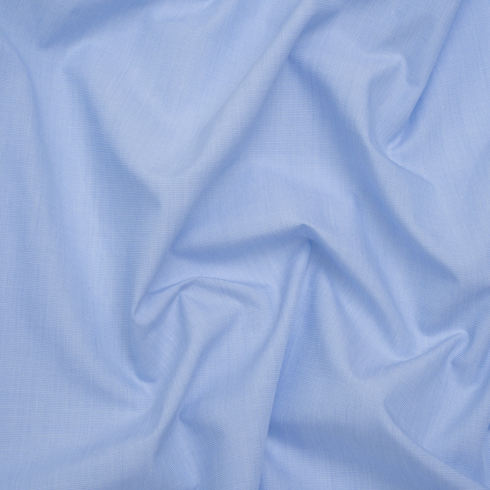 Cotton Shirting - Powder Blue Heathered - Deadstock Cotton Shirting - Powder Blue Heathered - Deadstock
