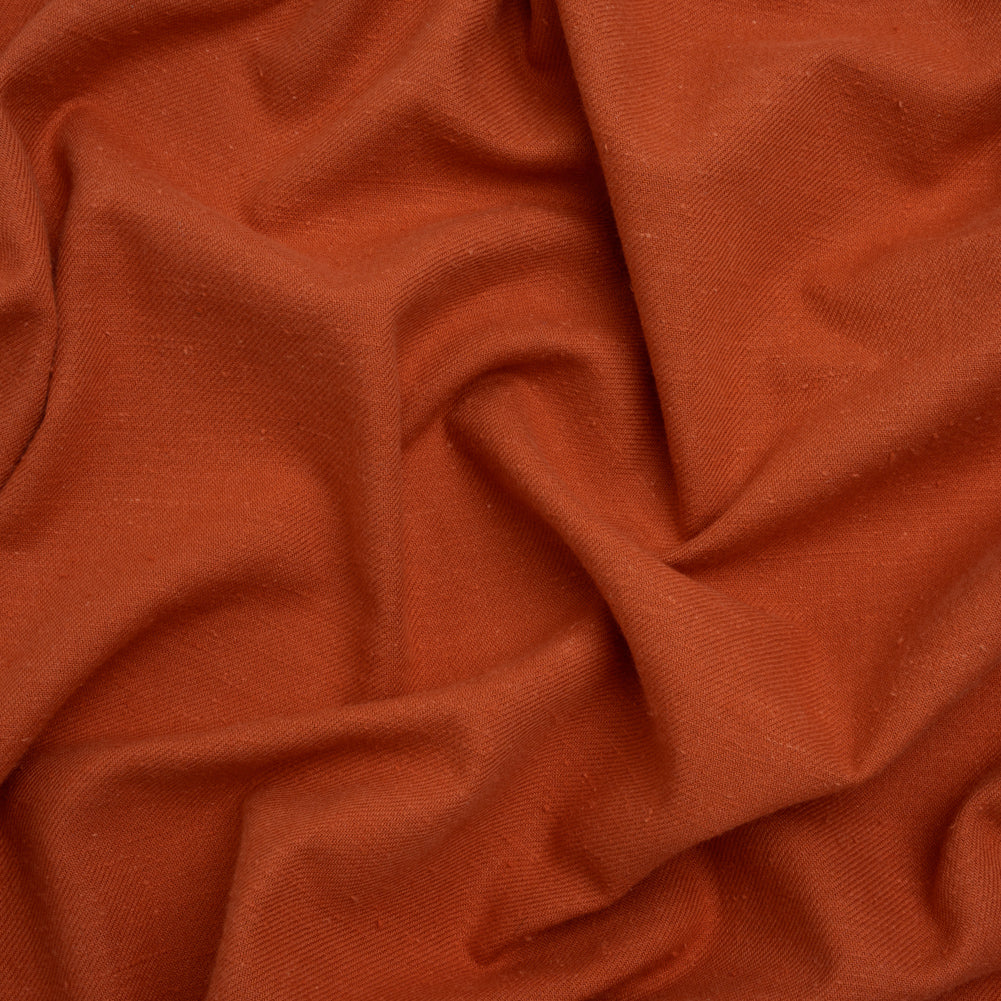 Textured Cotton Twill - Burnt Orange - Deadstock Textured Cotton Twill - Burnt Orange - Deadstock
