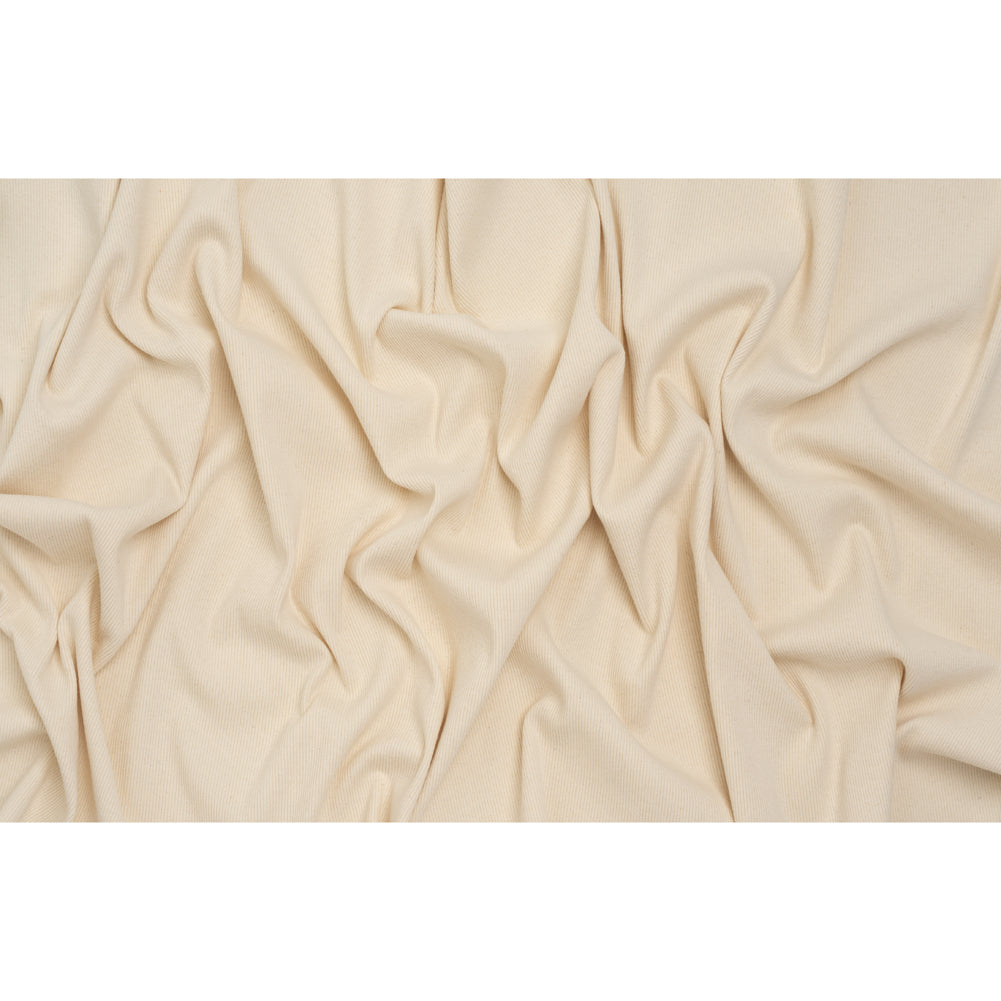 Stretch Cotton 2x2 Rib Knit - Cream - Deadstock Stretch Cotton 2x2 Rib Knit - Cream - Deadstock