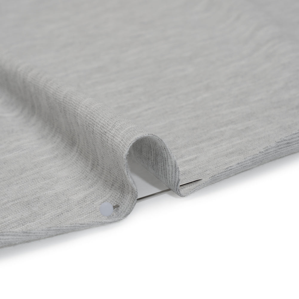 Slubbed Cotton and Polyester Jersey - Heathered Gray - Deadstock Slubbed Cotton and Polyester Jersey - Heathered Gray - Deadstock