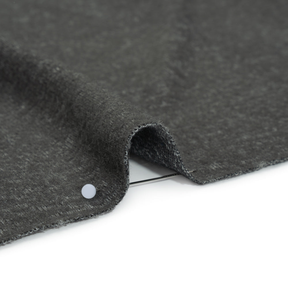 Cozy Brushed Stretch Rayon Sweater Knit - Heathered Anthracite Gray - Deadstock Detail Cozy Brushed Stretch Rayon Sweater Knit - Heathered Anthracite Gray - Deadstock Detail
