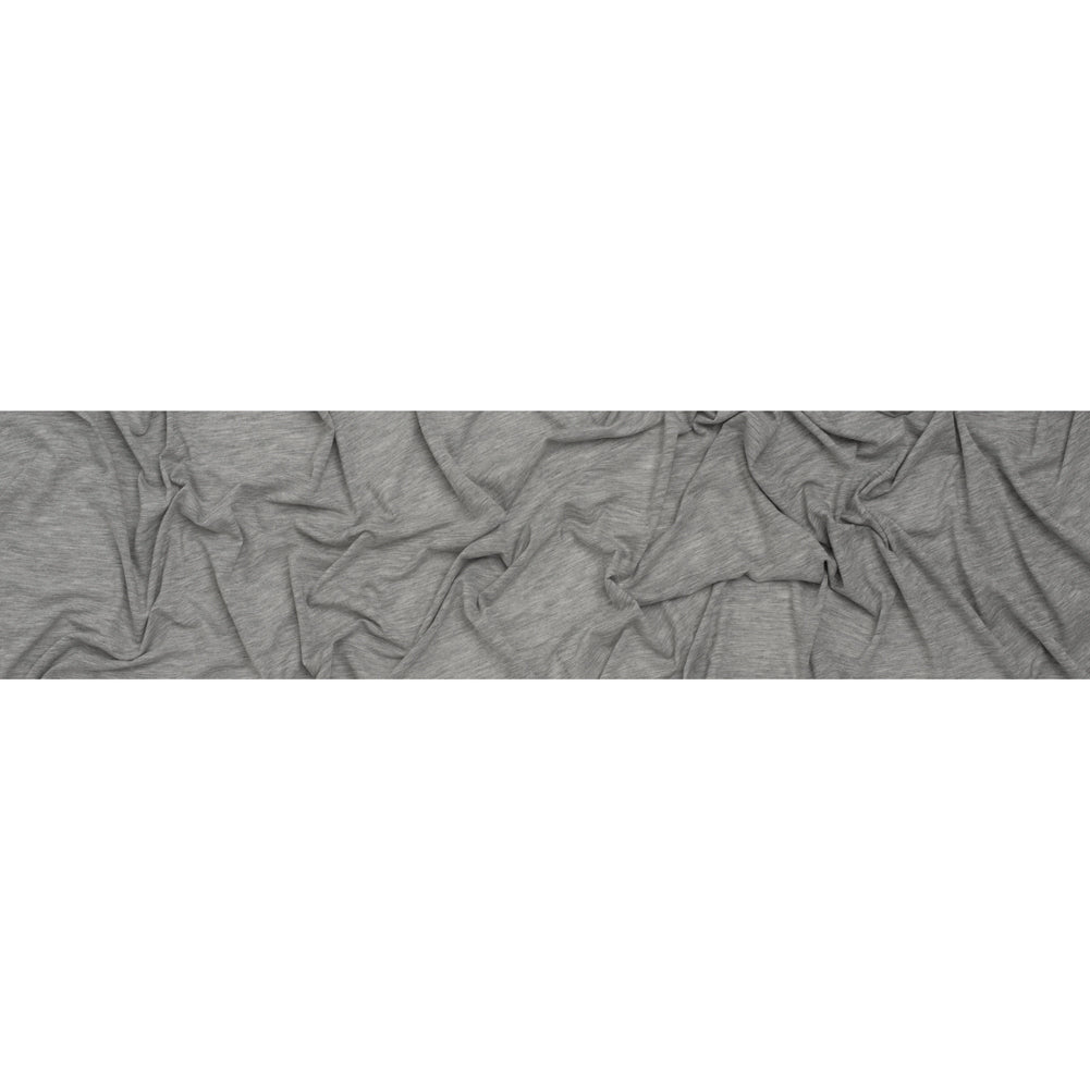 Lightweight Modal, Polyester and Cotton Jersey - Heathered Light Gray - Deadstock Lightweight Modal, Polyester and Cotton Jersey - Heathered Light Gray - Deadstock