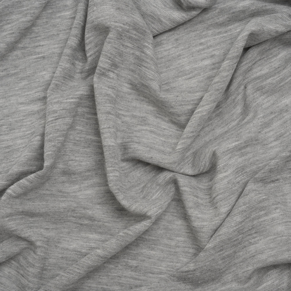 Lightweight Modal, Polyester and Cotton Jersey - Heathered Gray - Deadstock Lightweight Modal, Polyester and Cotton Jersey - Heathered Gray - Deadstock