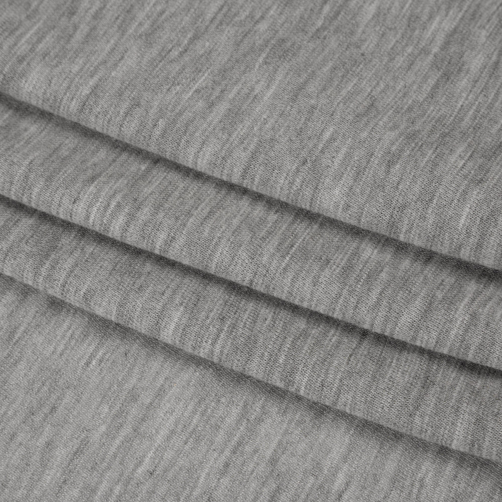 Lightweight Modal, Polyester and Cotton Jersey - Heathered Cloud Gray - Deadstock Folded Lightweight Modal, Polyester and Cotton Jersey - Heathered Cloud Gray - Deadstock Folded
