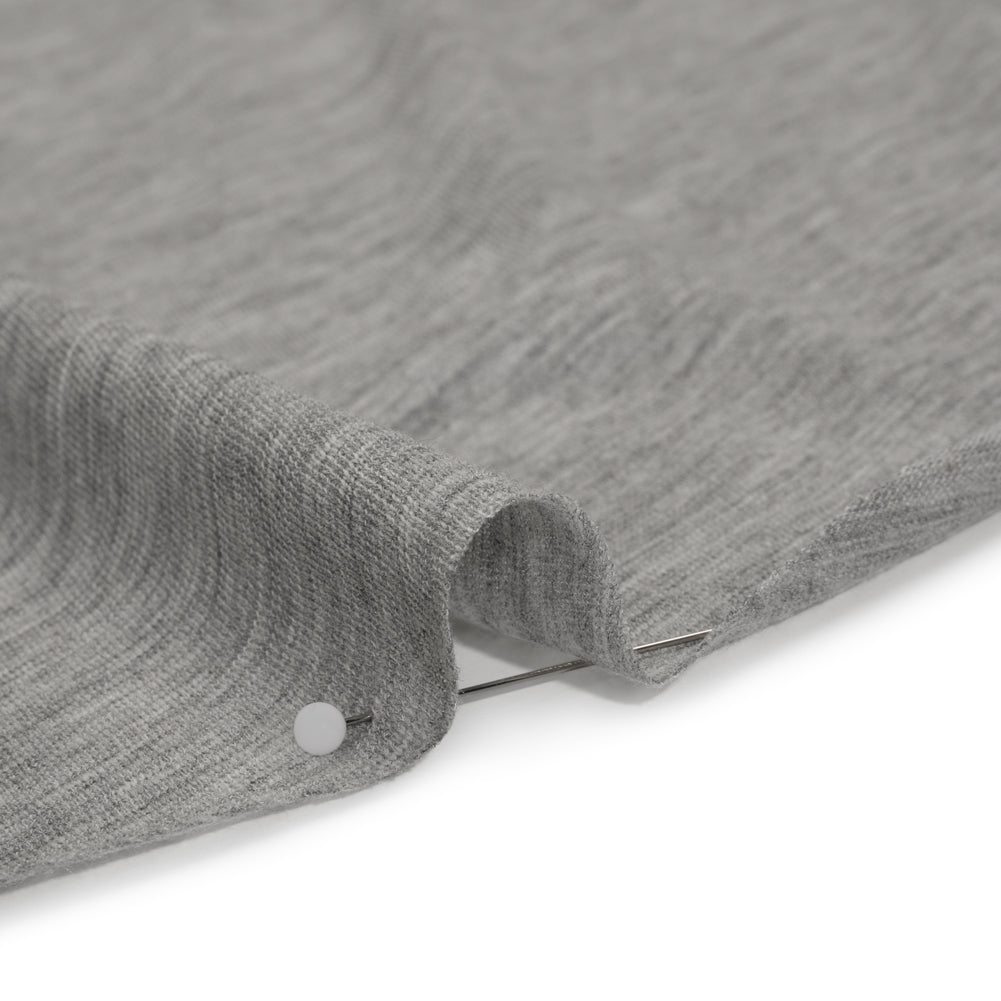 Lightweight Modal, Polyester and Cotton Jersey - Heathered Cloud Gray - Deadstock Detail Lightweight Modal, Polyester and Cotton Jersey - Heathered Cloud Gray - Deadstock Detail