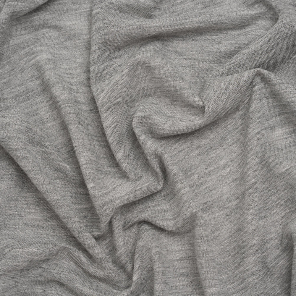 Lightweight Modal, Polyester and Cotton Jersey - Heathered Cloud Gray - Deadstock Lightweight Modal, Polyester and Cotton Jersey - Heathered Cloud Gray - Deadstock