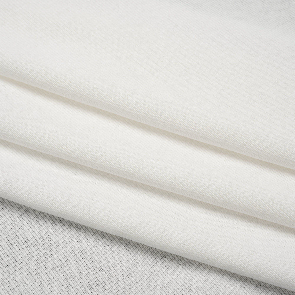 Cotton 1x1 Rib Knit - White - Deadstock - Folded Cotton 1x1 Rib Knit - White - Deadstock - Folded