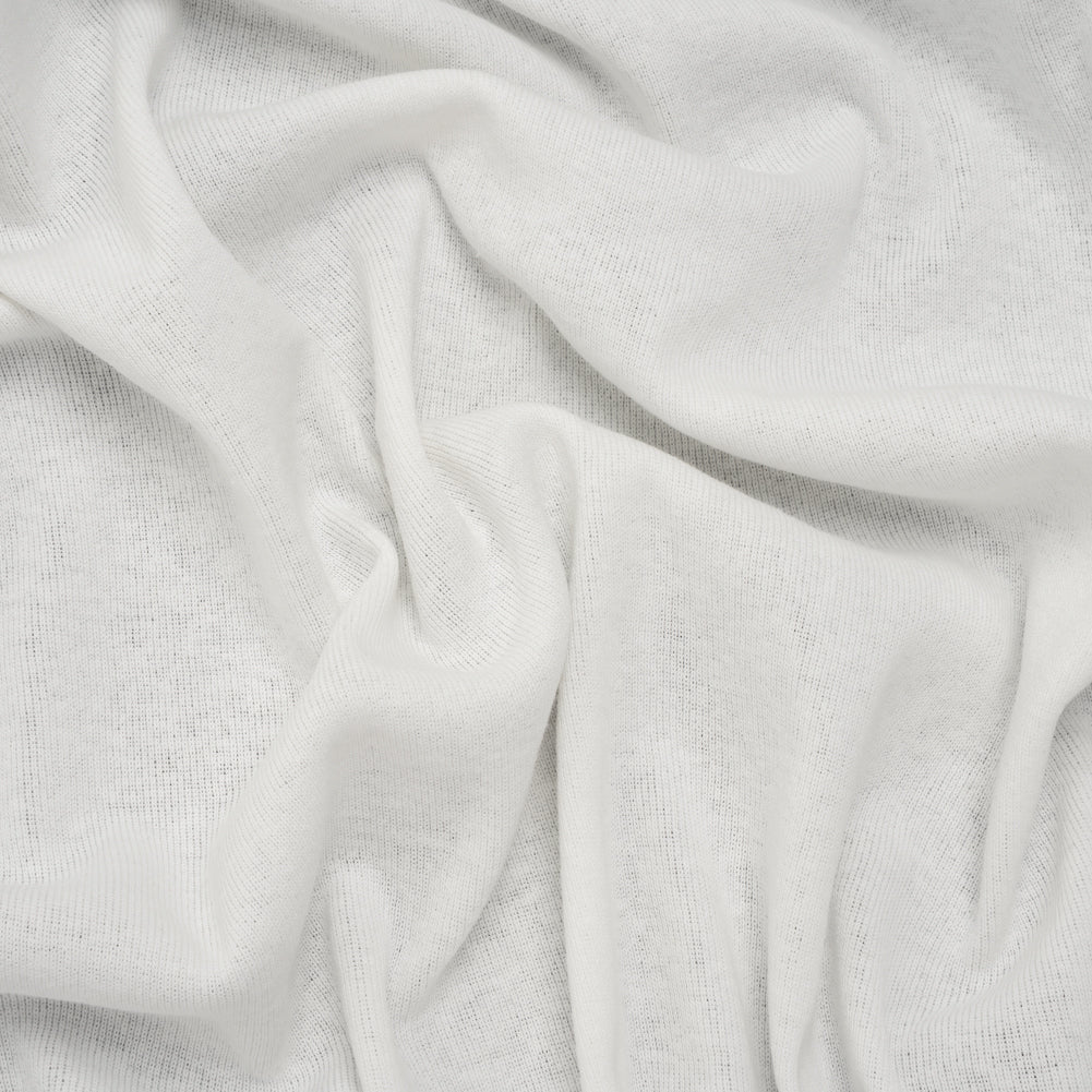 Cotton 1x1 Rib Knit - White - Deadstock Cotton 1x1 Rib Knit - White - Deadstock