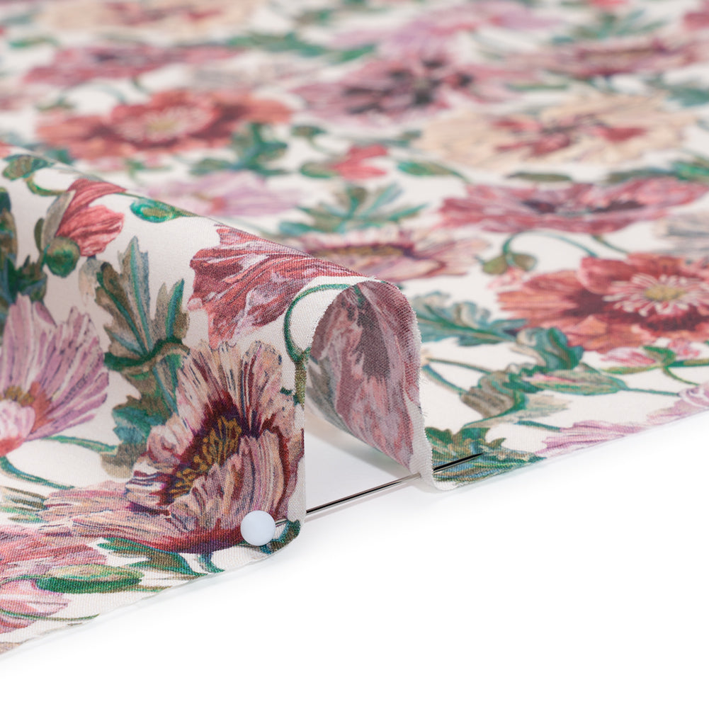Liberty Fabrics Tana Lawn® - Poppy Amelie Pink - Red, Pink and Green Poppy Flower Field Full Liberty Fabrics Tana Lawn® - Poppy Amelie Pink - Red, Pink and Green Poppy Flower Field Full