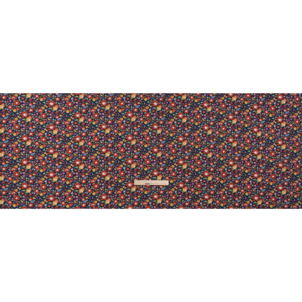 Liberty Fabrics Tana Lawn® - Betsy Meadow Multi Bright - Navy Blue, Red and Yellow Illustrated Floral - Full - Image 5 of 6 Liberty Fabrics Tana Lawn® - Betsy Meadow Multi Bright - Navy Blue, Red and Yellow Illustrated Floral - Full - Image 5 of 6