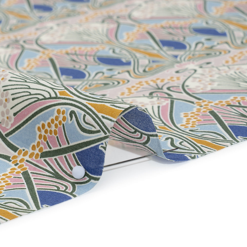 Liberty Fabrics Tana Lawn® - Ianthe Multi Pastel - Pink, Sky Blue and Yellow Art Nouveau Floral Trees - Full - Image 4 of 6 Liberty Fabrics Tana Lawn® - Ianthe Multi Pastel - Pink, Sky Blue and Yellow Art Nouveau Floral Trees - Full - Image 4 of 6