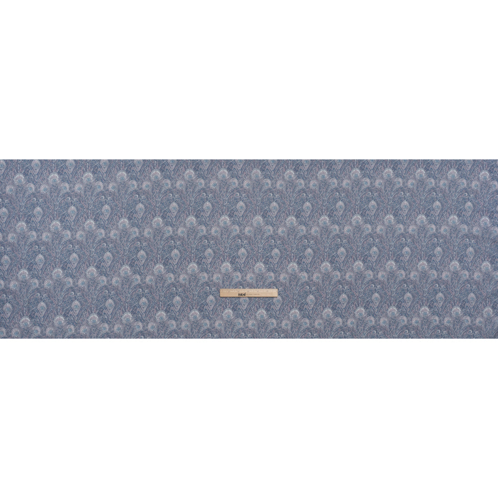 Liberty Fabrics Tana Lawn® - Queen Hera Multi Neutral - Gray and Blue Field of Feathers Liberty Fabrics Tana Lawn® - Queen Hera Multi Neutral - Gray and Blue Field of Feathers