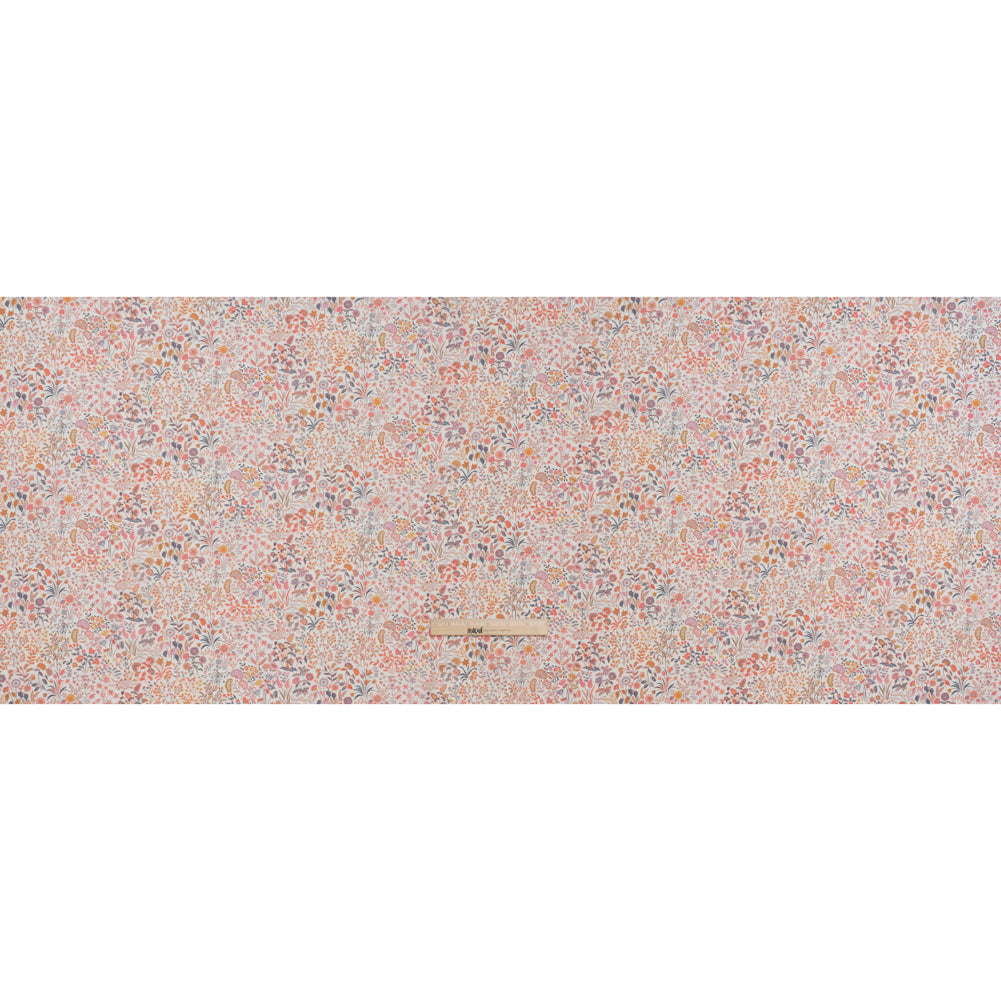 Liberty Fabrics Tana Lawn® - Shepherdly Song Pink - Pink, Peachy Orange and Blue-Gray Wildflowers - Full - Image 5 of 6 Liberty Fabrics Tana Lawn® - Shepherdly Song Pink - Pink, Peachy Orange and Blue-Gray Wildflowers - Full - Image 5 of 6