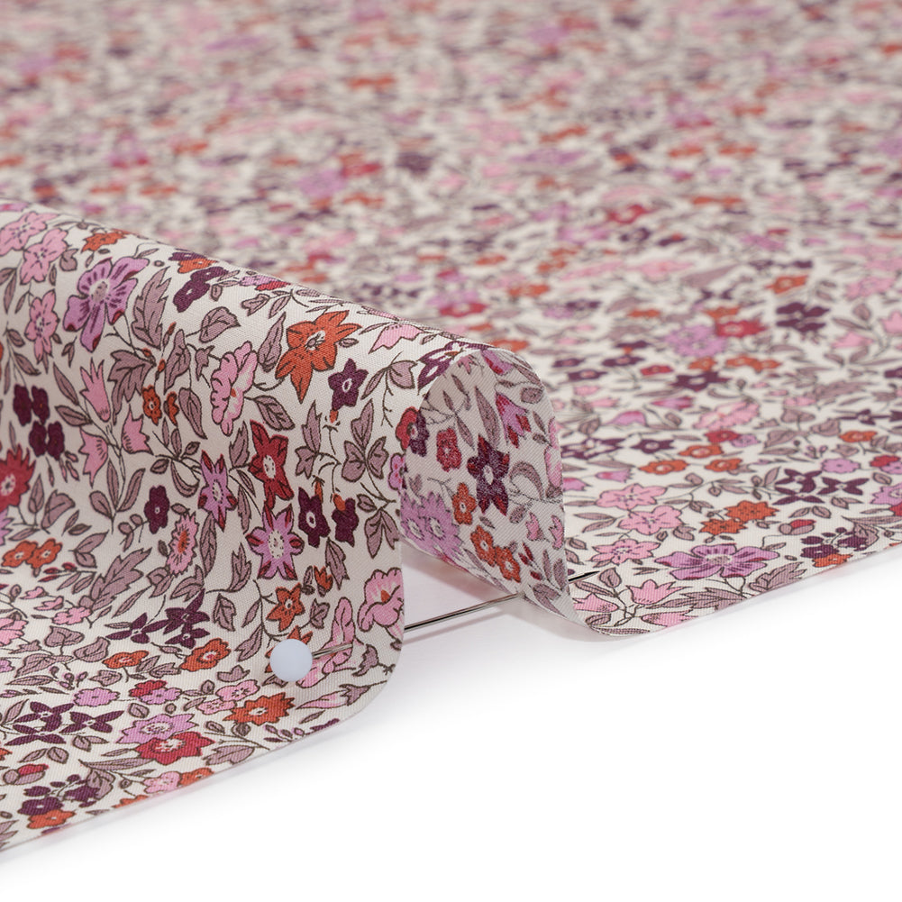 Liberty Fabrics Tana Lawn® - Ava Pink - Pink, Red and Burgundy Florals Full Liberty Fabrics Tana Lawn® - Ava Pink - Pink, Red and Burgundy Florals Full