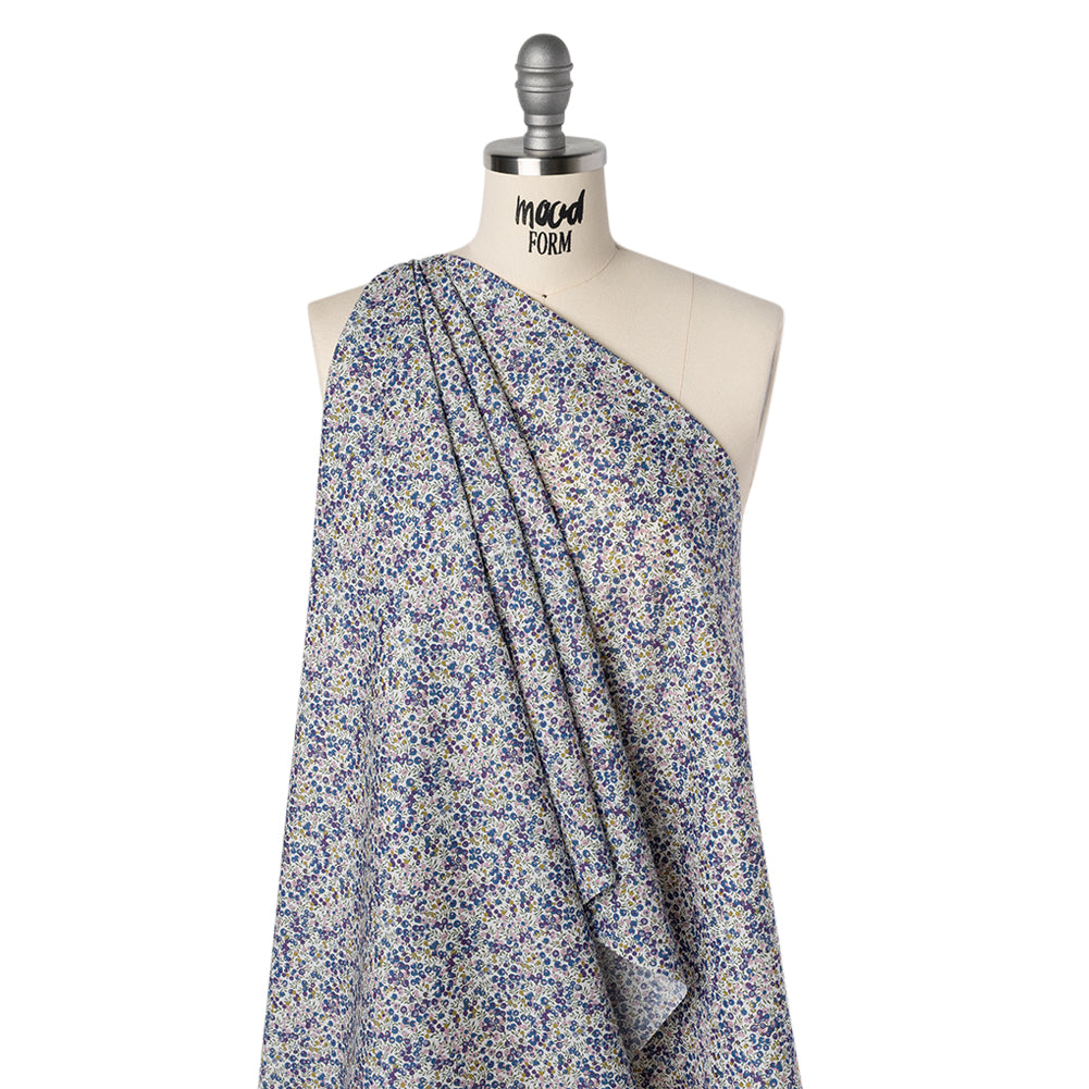 Liberty Fabrics Tana Lawn® - Wiltshire Bud Purple - Royal Purple, Blue and Orchid Pink Berries and Leaves Liberty Fabrics Tana Lawn® - Wiltshire Bud Purple - Royal Purple, Blue and Orchid Pink Berries and Leaves