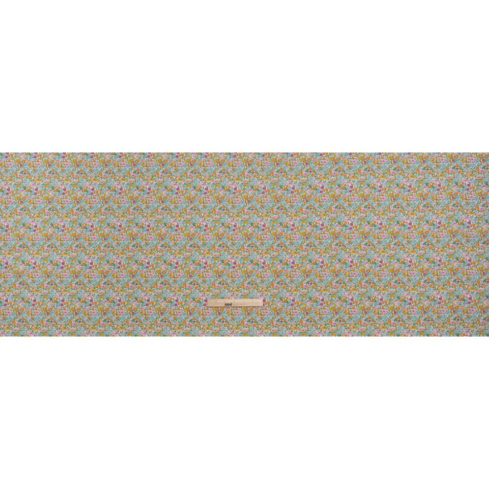 Liberty Fabrics Tana Lawn® - Poppy Forest Multi Bright - Orange, Baby Pink and Pastel Blue Floral Meadow - Full Liberty Fabrics Tana Lawn® - Poppy Forest Multi Bright - Orange, Baby Pink and Pastel Blue Floral Meadow - Full