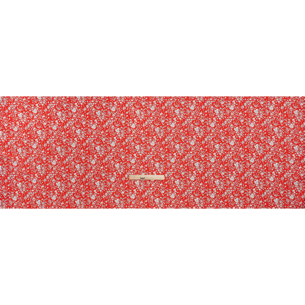 Liberty Fabrics Tana Lawn® - Summer Blooms Red - Scarlet Red and White Floral Liberty Fabrics Tana Lawn® - Summer Blooms Red - Scarlet Red and White Floral
