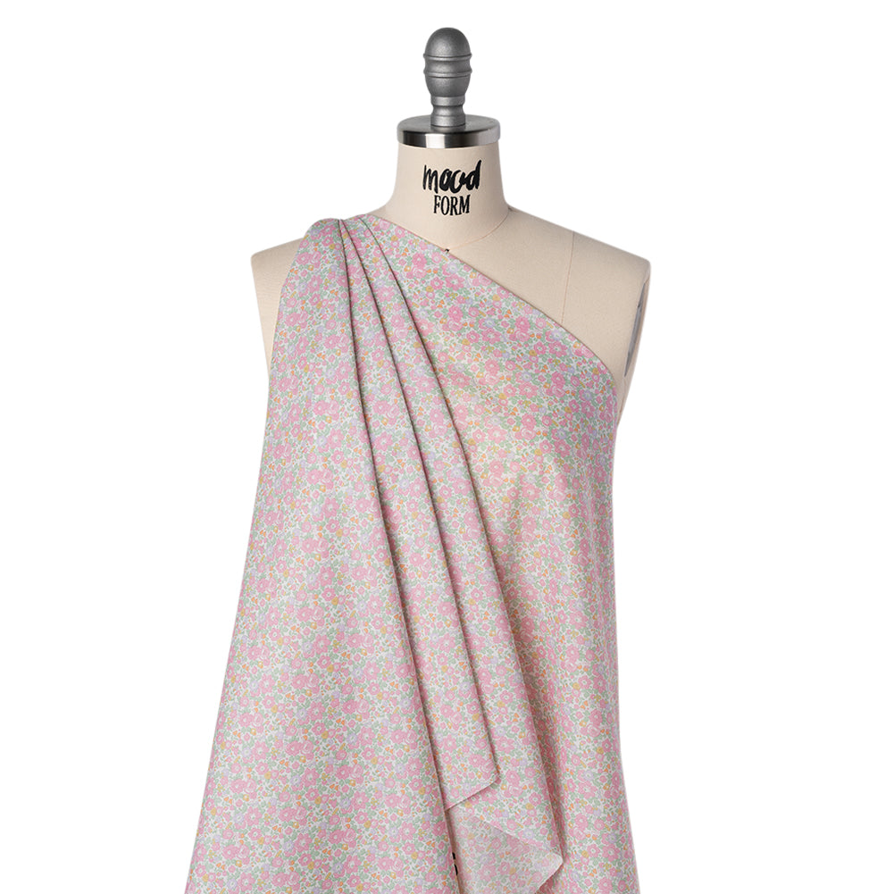 Liberty Fabrics Tana Lawn® - Betsy Ann Light Pink - Pale Pink, Mint Green and LIght Orange Floral Drape Liberty Fabrics Tana Lawn® - Betsy Ann Light Pink - Pale Pink, Mint Green and LIght Orange Floral Drape