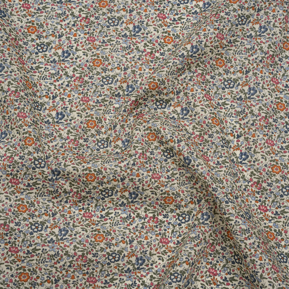 Liberty Fabrics Tana Lawn® - Katie and Millie Multi Neutral - Blue, Pink and Olive Green Little Florals Liberty Fabrics Tana Lawn® - Katie and Millie Multi Neutral - Blue, Pink and Olive Green Little Florals