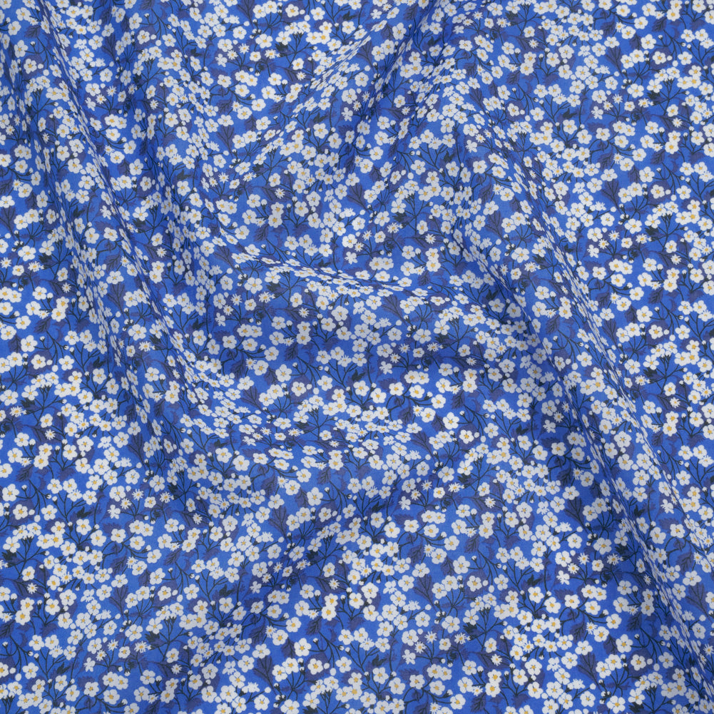 Liberty Fabrics Tana Lawn® - Mitsi Valeria Dark Blue - Cobalt and Navy Cherry Blossoms Liberty Fabrics Tana Lawn® - Mitsi Valeria Dark Blue - Cobalt and Navy Cherry Blossoms