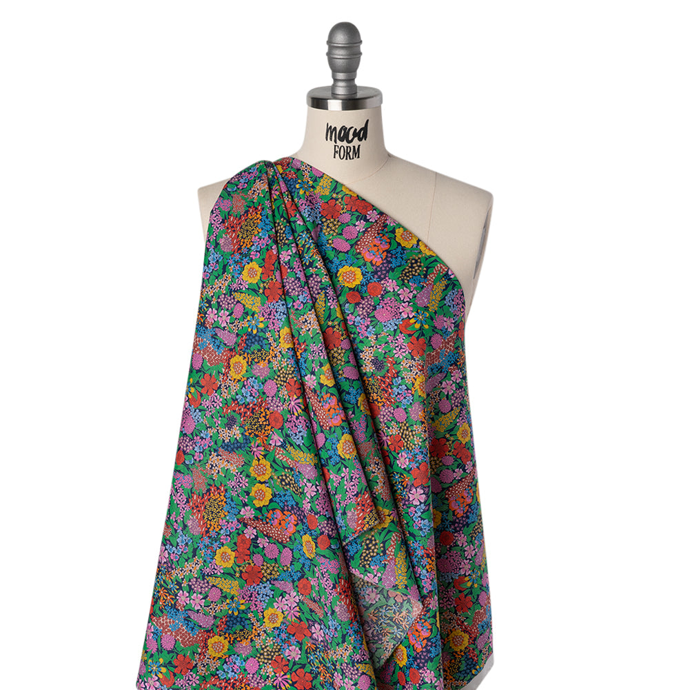 Liberty Fabrics Tana Lawn® - Ciara Multi Bright - Pink, Red and Green Flower Garden Liberty Fabrics Tana Lawn® - Ciara Multi Bright - Pink, Red and Green Flower Garden