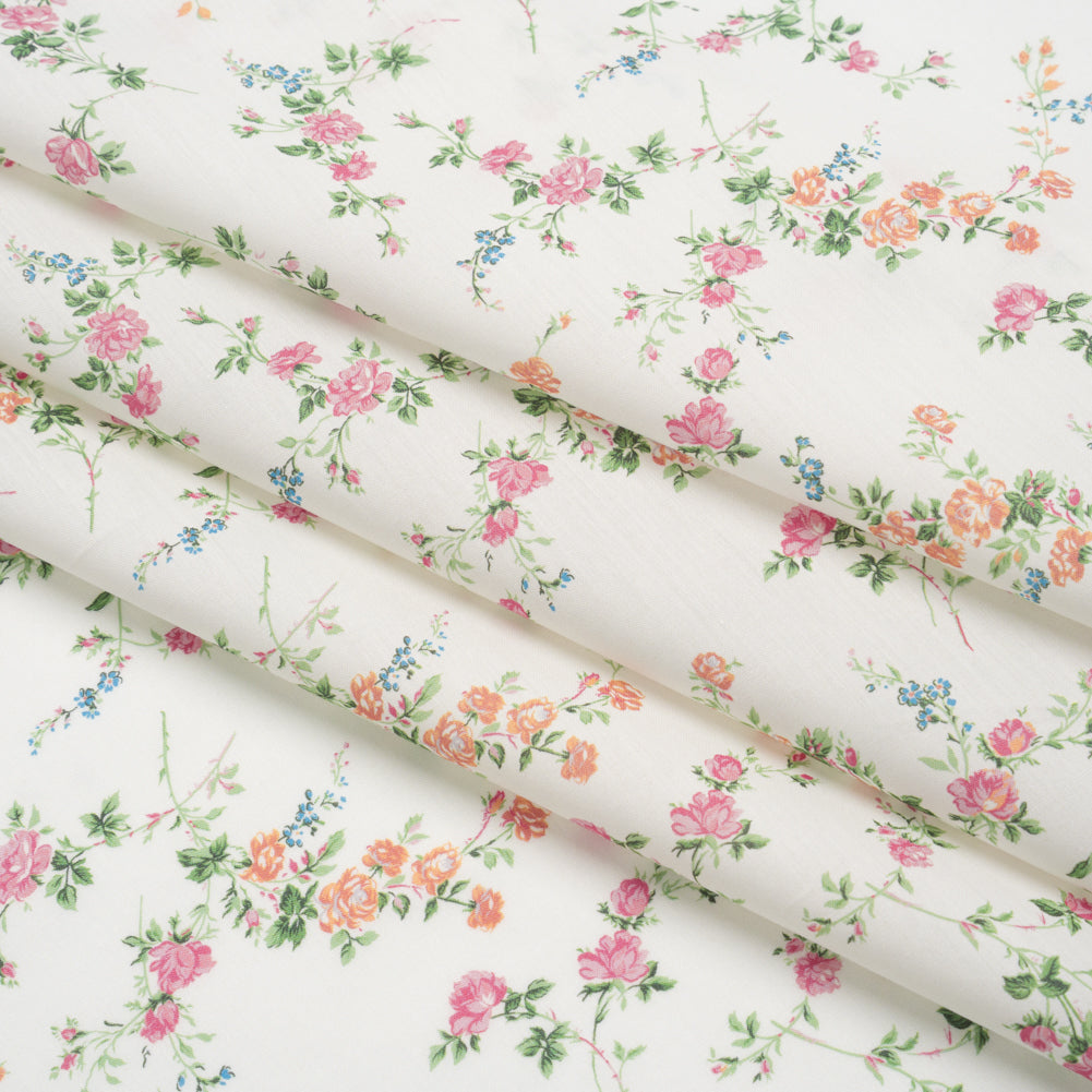 Liberty Fabrics Tana Lawn® - Elizabeth Multi Pastel - Baby Pink, Green and White Scattered Flowers Liberty Fabrics Tana Lawn® - Elizabeth Multi Pastel - Baby Pink, Green and White Scattered Flowers