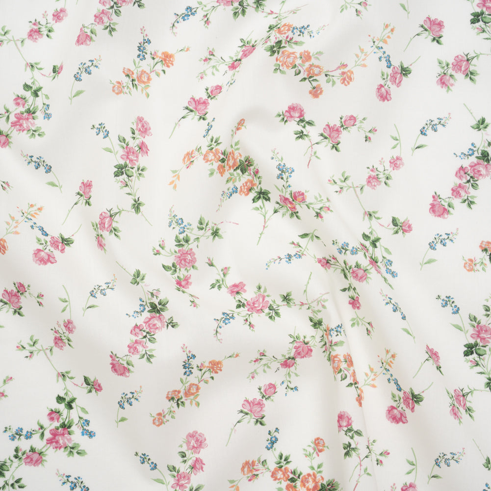 Liberty Fabrics Tana Lawn® - Elizabeth Multi Pastel - Baby Pink, Green and White Scattered Flowers Liberty Fabrics Tana Lawn® - Elizabeth Multi Pastel - Baby Pink, Green and White Scattered Flowers