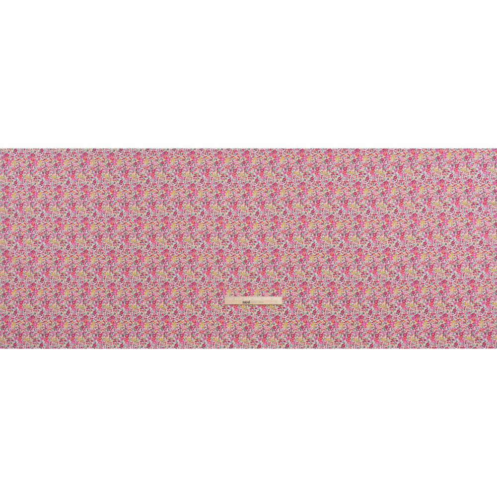 Liberty Fabrics Tana Lawn® - Emma and Georgina Pink - Nany Pink, Yellow and Green Floral Liberty Fabrics Tana Lawn® - Emma and Georgina Pink - Nany Pink, Yellow and Green Floral