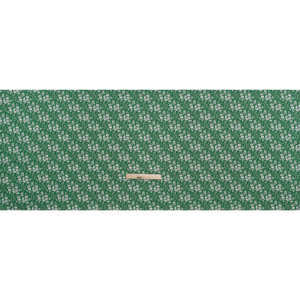 Liberty Fabrics Tana Lawn® - Capel Green - Kelly Green and White Outlined Florals Liberty Fabrics Tana Lawn® - Capel Green - Kelly Green and White Outlined Florals