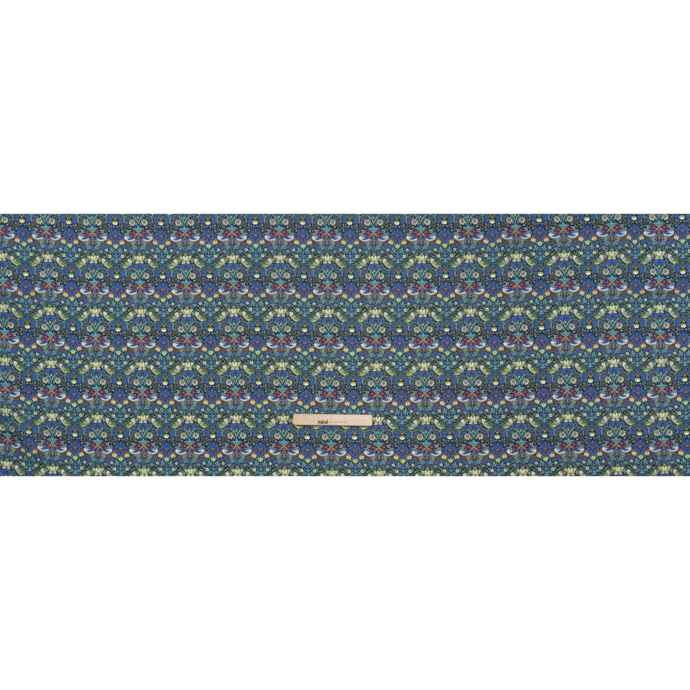 Liberty Fabrics Tana Lawn® - Strawberry Thief Dark Blue - Blue, Lime Green and Berry Pink Birds, Berries and Flowers Liberty Fabrics Tana Lawn® - Strawberry Thief Dark Blue - Blue, Lime Green and Berry Pink Birds, Berries and Flowers
