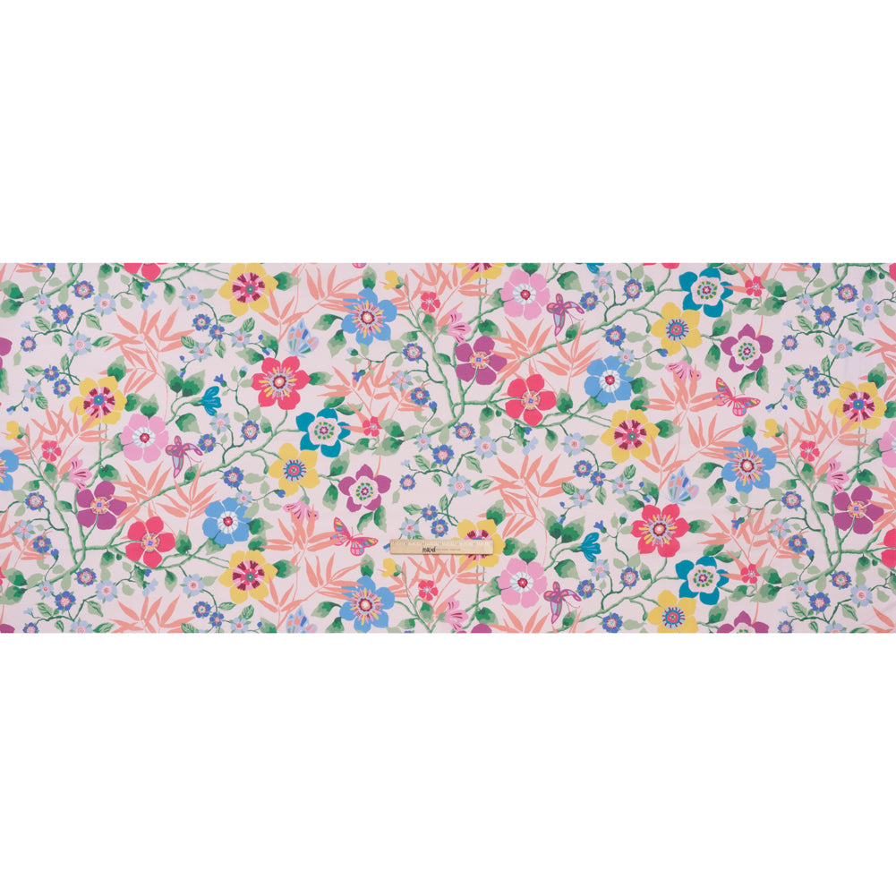 Liberty Fabrics Tana Lawn® - Pavilion Pink - Light Pink, Yellow and Green Bold Florals - Full Liberty Fabrics Tana Lawn® - Pavilion Pink - Light Pink, Yellow and Green Bold Florals - Full