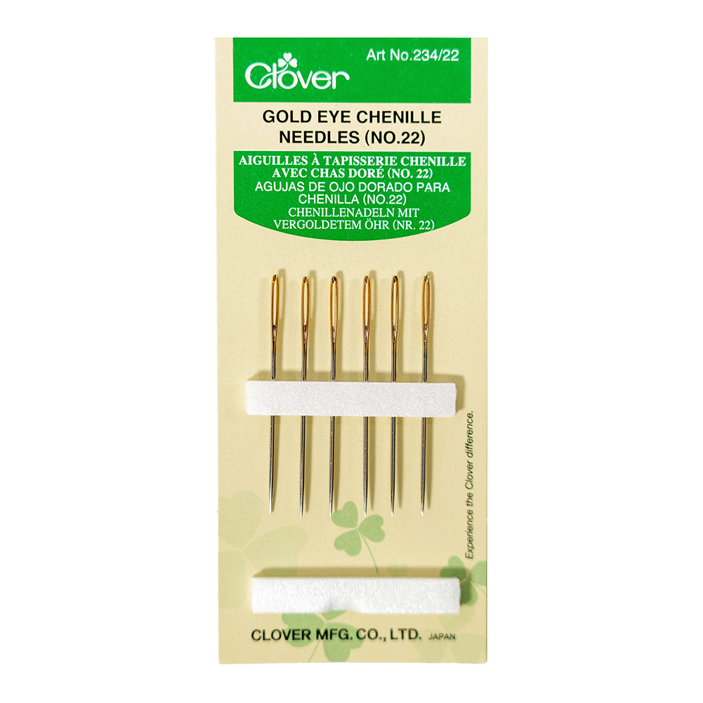 Clover Gold Eye Chenille Needles - Size 22 - 6 ct Clover Gold Eye Chenille Needles - Size 22 - 6 ct