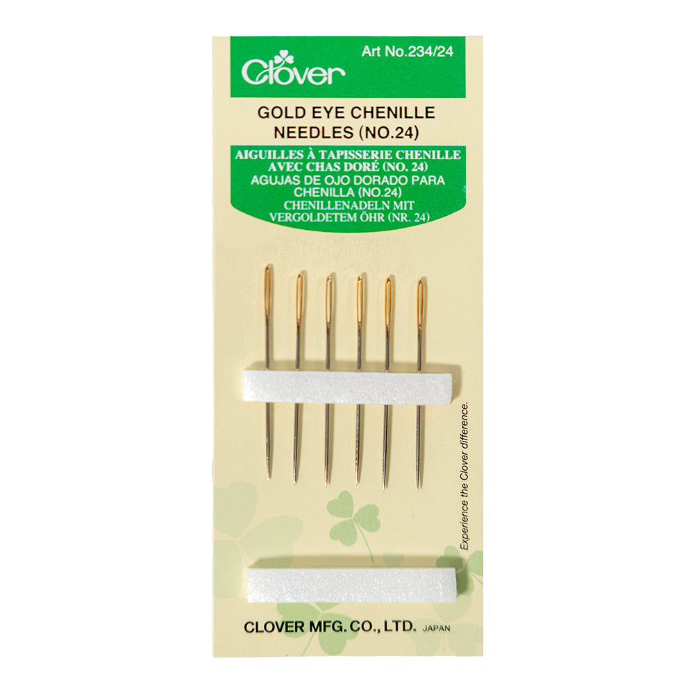 Clover Gold Eye Chenille Needles - Size 24 - 6 ct Clover Gold Eye Chenille Needles - Size 24 - 6 ct