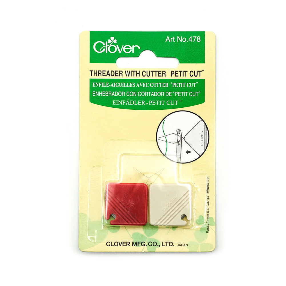 Clover Petit Cut Needle Threader with Cutter - 2 ct - Drape Clover Petit Cut Needle Threader with Cutter - 2 ct - Drape