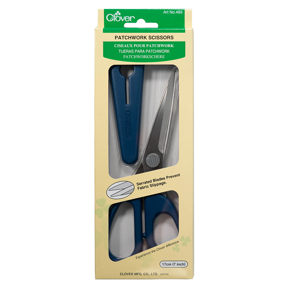 Clover Patchwork Scissors - 7" - Drape Clover Patchwork Scissors - 7" - Drape