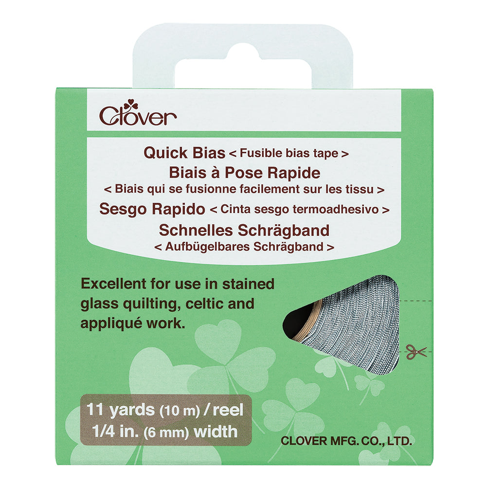 Clover Quick Bias - Silver Fusible Bias Tape - 11yds x 0.25" Clover Quick Bias - Silver Fusible Bias Tape - 11yds x 0.25"
