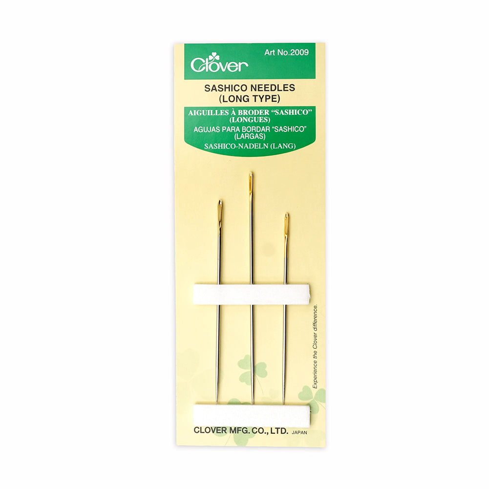Clover Sashico Needles - Long Type - 3 ct Folded Clover Sashico Needles - Long Type - 3 ct Folded