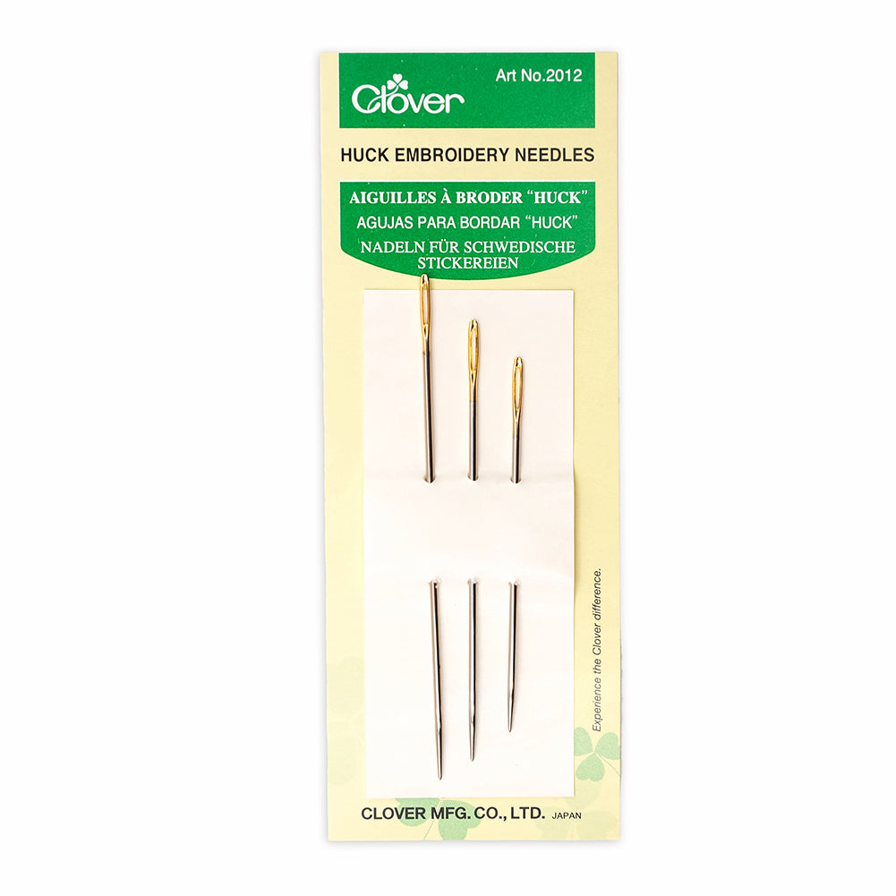 Clover Huck Bent Tip Embroidery Needles - 3 ct Folded Clover Huck Bent Tip Embroidery Needles - 3 ct Folded