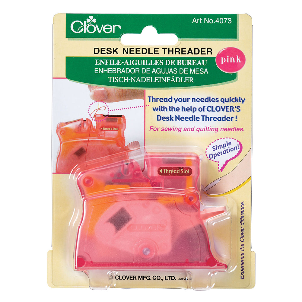 Clover Desk Needle Threader - Pink Clover Desk Needle Threader - Pink