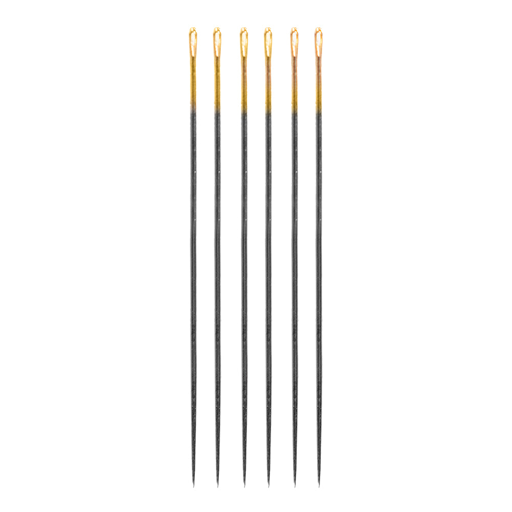 Clover Black Gold Applique/Sharp Needles - Size 9 - 6 ct - Detail - Image 2 of 2 Clover Black Gold Applique/Sharp Needles - Size 9 - 6 ct - Detail - Image 2 of 2