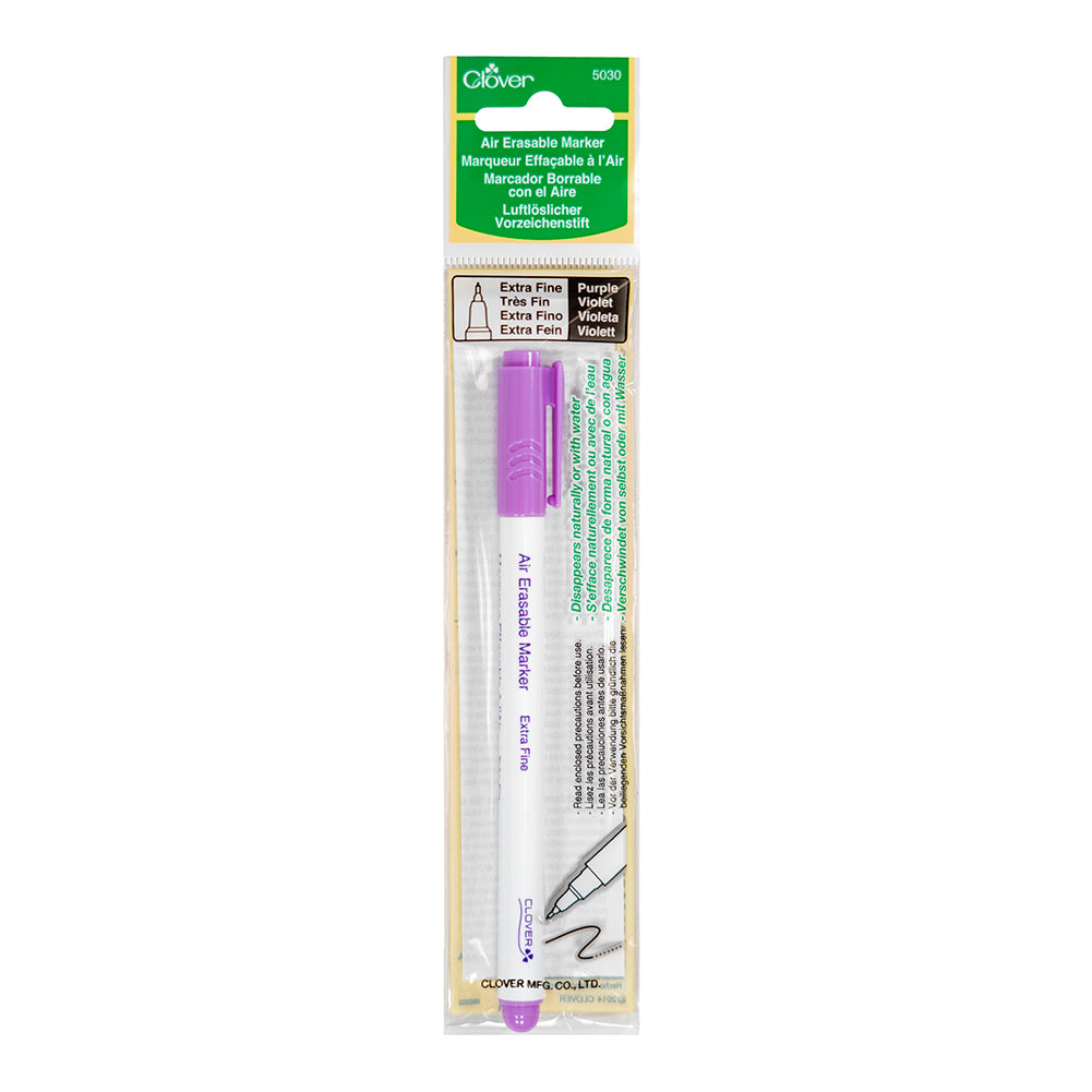Clover Air Erasable Fabric Marker - Purple, Extra Fine Clover Air Erasable Fabric Marker - Purple, Extra Fine