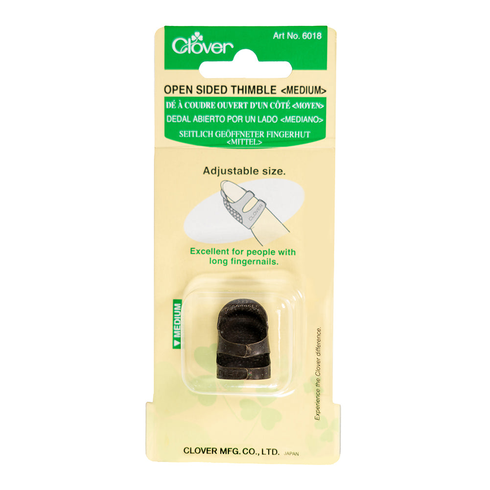 Clover Open Sided Metal Thimble - Medium Clover Open Sided Metal Thimble - Medium
