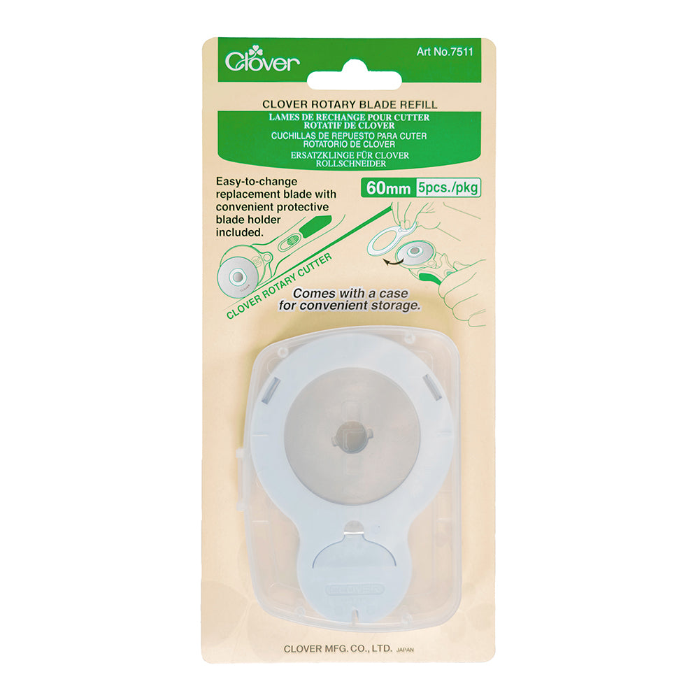 Clover Rotary Cutter Blade Refill - 60mm - 5 ct Clover Rotary Cutter Blade Refill - 60mm - 5 ct