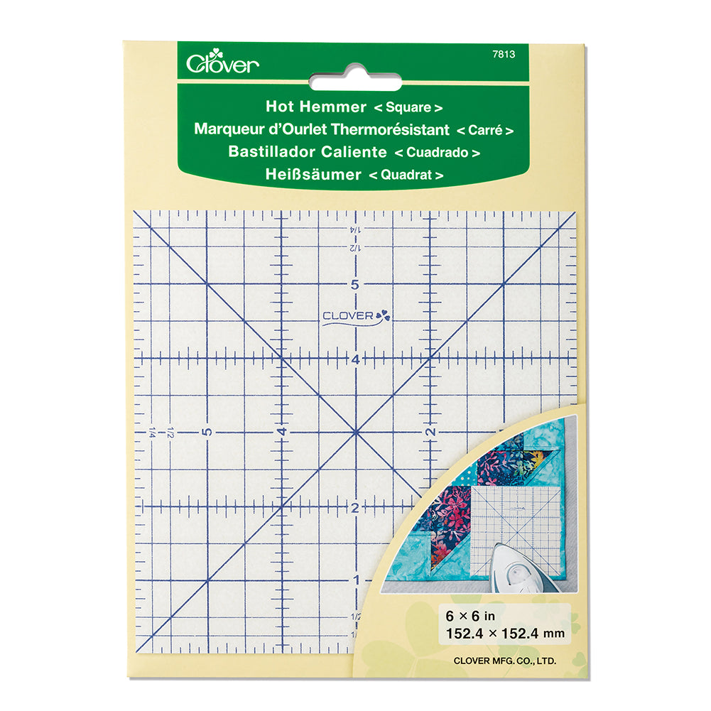 Clover Hot Hemmer Square Ruler Clover Hot Hemmer Square Ruler