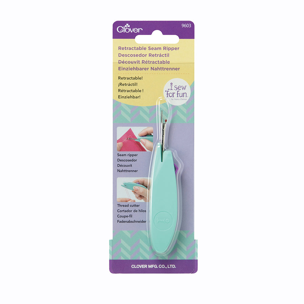Clover I Sew for Fun Retractable Seam Ripper and Thread Cutter Clover I Sew for Fun Retractable Seam Ripper and Thread Cutter