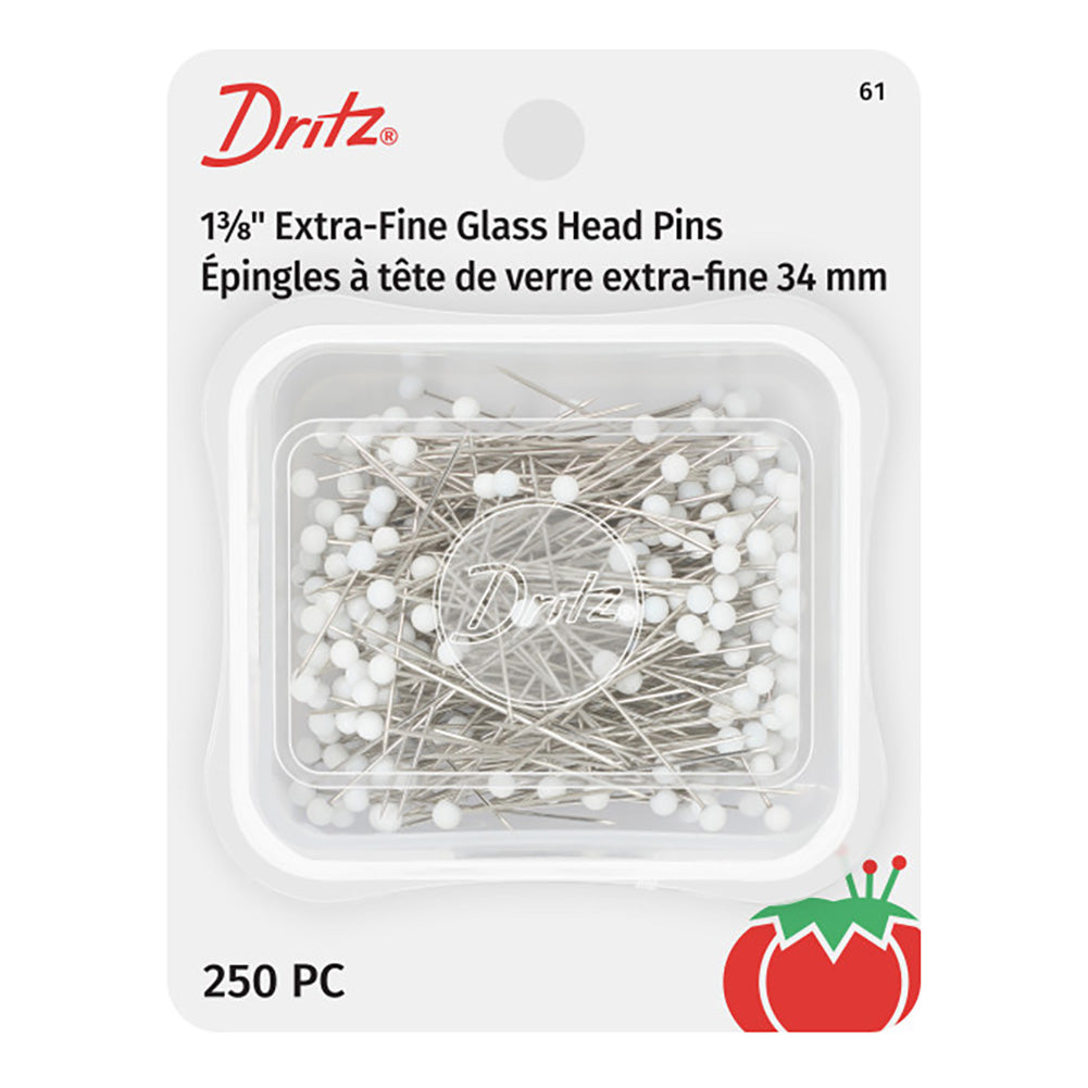Dritz Extra-Fine Glass Head Pins - 1.375" White - 250 ct Dritz Extra-Fine Glass Head Pins - 1.375" White - 250 ct