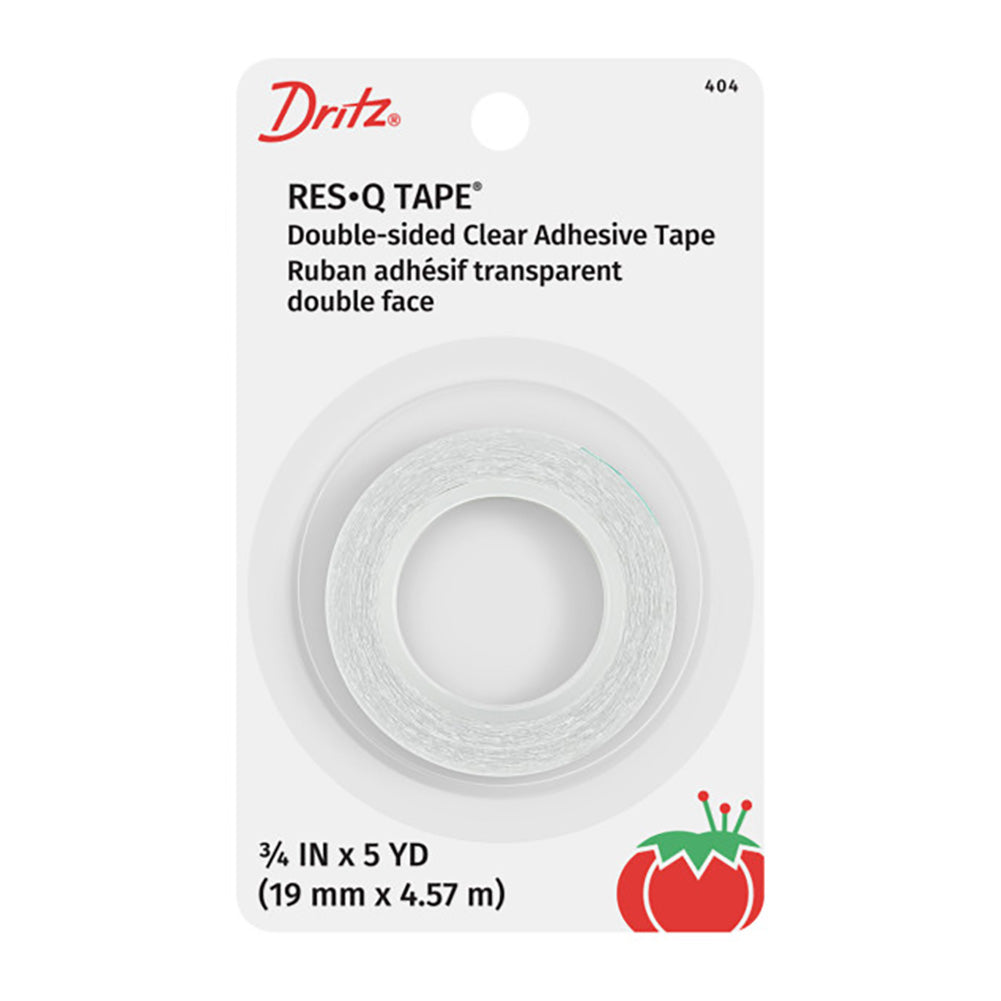 Dritz Res-Q-Tape® - Double-Sided Clear Adhesive Tape - 0.625" x 5yds Dritz Res-Q-Tape® - Double-Sided Clear Adhesive Tape - 0.625" x 5yds